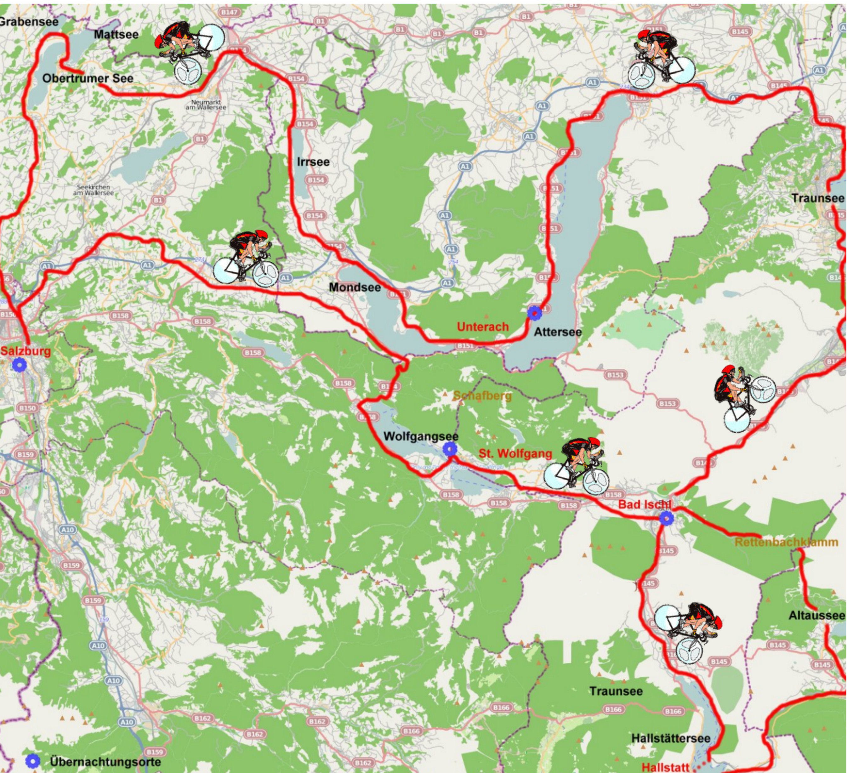 Karte-Salzkammergutradweg