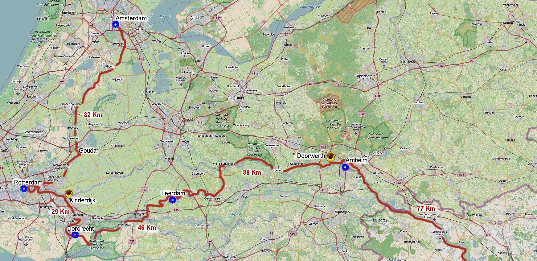 4Arnheim-Rotterdam-Strecke